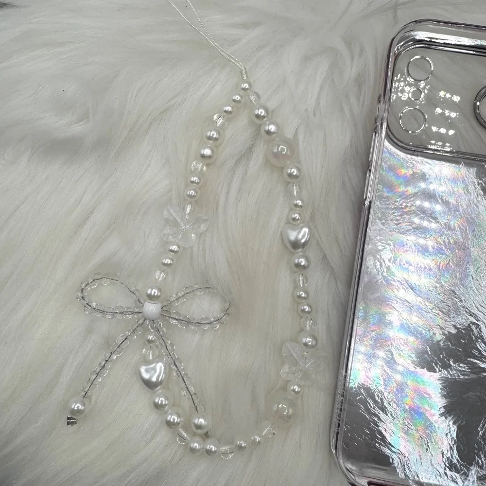 Chic iPhone 17 Pro Max  Bow Theme Wine Case w/ bows design & matching bead charm